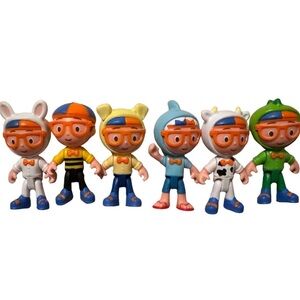 Blippi Wonders 2020 Set Of Six 3” Posable Figures Animal Costume Kids Toy